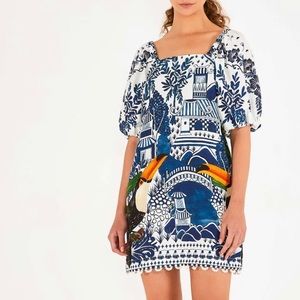 ❌sold❌Farm Rio Ancient Garden Mini Dress!